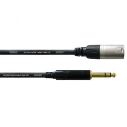 Audiojohto Cordial 3m XLR-uros/stereoplugi 6,3mm