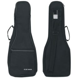 Mandolin bag round bottom black fabric with shoulder strap