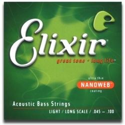 Akustisen basson kielisarja 045-100 Elixir Acoustic Nanoweb Light