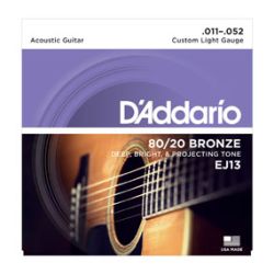 Acoustic strings 011-052 D'Addario EJ13 Custom Light