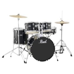 Drumset Pearl Roadshow RS585C/31 Telineillä ja symbaaleilla Jet Black
