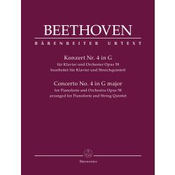 BEETHOVEN CONCERTO NO.4 IN G MAJOR OP.58 PIANO