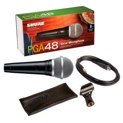 Shure PGA48 dynamic microphone XLR-Plugi johdolla