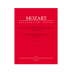 Mozart W.A.: Six Sonatas for Keyboard and Violin KV 26-31