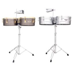 Timbales Matador M257, 14"+15" chrome, with stand
