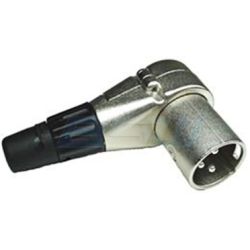 Neutrik NC3MRC XLR-M - 3 pole right angle male cable connector, nickel housing, silver contacts