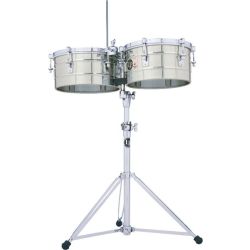 Timbales Latin Percussion Tito Puente Steel 14+15 with stand