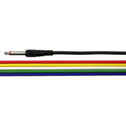 Cables Amp 6,3mm mono plug/6,3mm mono plug, length 2,1m, 6 pcs