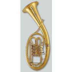 Wagner Tuba Bb brass, lacquered with case