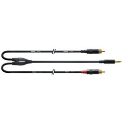 Stereojohto 3m, Cordial CFY3WCC-LONG - 3,5mm stereoplugi-2x RCA-uros
