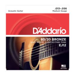 Acoustic strings 013-056 D'Addario EJ12 Medium