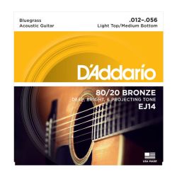 Akustisen kitaran kielisarja 012-056 D´Addario 80/20 Bronze Bluegrass