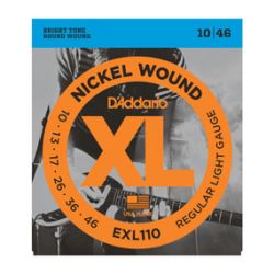 Electric Guitar Strings Daddario EXL110 Nickel Wound, Regular Light, 10-46