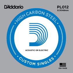 D'Addario Plain Steel 012 Single String