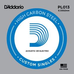 D'Addario Plain Steel 013 Single String