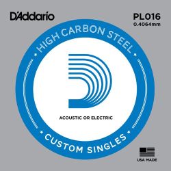 D'Addario Plain Steel 016 Single String