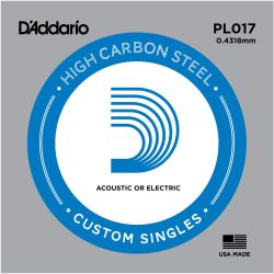 D'Addario Plain Steel 017 Single String