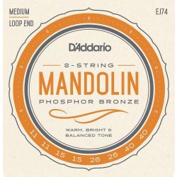 kielisarja mandoliinille D'Addario 011-040 Medium Phosphor Bronze