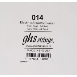 GHS 014 plain steel Single String