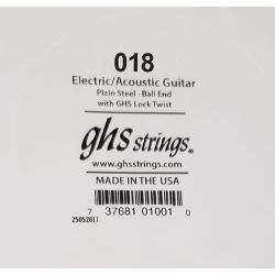 GHS 018 plain steel Single String