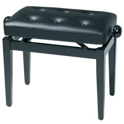 Piano Bench Gewa GW-130300 Polished Black, vinyl seat