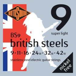 Sähkökitaran kielisarja 009-042 Rotosound British Steels