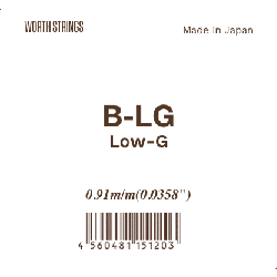 B-LG WORTH 1 SINGLE LOW G STRING BROWN - 2 RESTRINGS PER PACKET