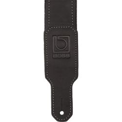 BOSS 2" Black Seatbelt / Black Leather hyprid