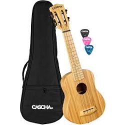 Concert Ukulele Bamboo Natural with pick up