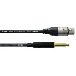 Mikrofonijohto Cordial CCM7,5FP, XLR-naaras - 6,3mm monoplugi , 7,5m