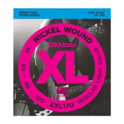 Bass strings 045-100 D'Addario EXL170 Nickel Wound Bass Light Long Scale