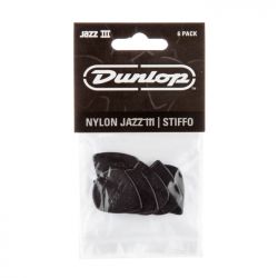 Plektrapussi Dunlop Jazz III 6 kpl mustia plektroja