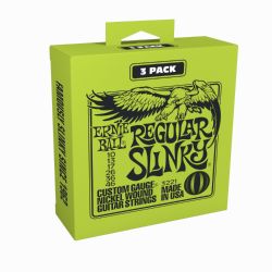 Sähkökitaran kielisarja 010-046 Ernie Ball Regular Slinky 3-pack
