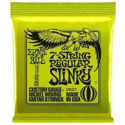 Electric Guitar 7-Strings Set Ernie Ball 2621 Regular Slinky Nickel