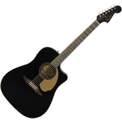 Kitara Fender Redondo Player teräskielinen elektroakustinen Jetty Black
