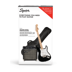 Sähkökitarapaketti Squier Sonic Stratocaster Pack musta