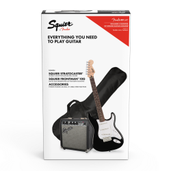 Sähkökitarapaketti Squier Stratocaster Pack musta