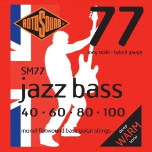 Bassokitaran kielisarja 040-100 Rotosound Jazz Bass 77 flatwound
