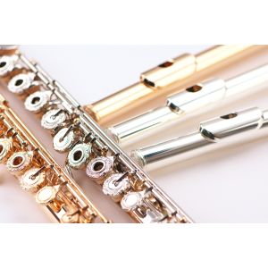 Golden Flute 9k Miyazawa Cresta, Handmade, Brögger-mechanism Full Silver, Golden H-foot