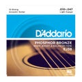 Akustisen 12-kielisen kitaran kielisarja 010-047 D'Addario Phosphor Bronze Light