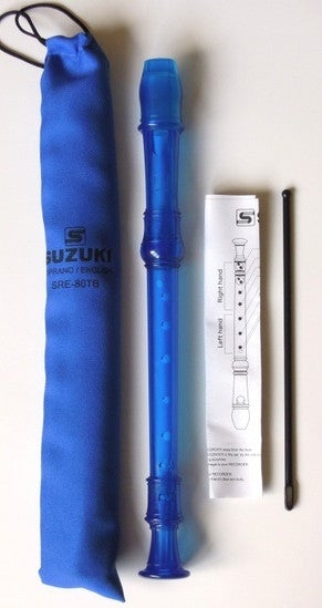 Nokkahuilu kouluk&auml;ytt&ouml;&ouml;n, Suzuki, saksalainen ote, sininen v&auml;ri